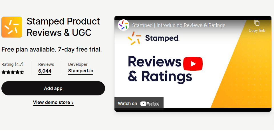 Stamped Product Review and UGC