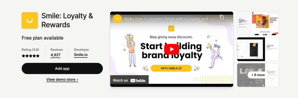 Referral Marketing App Smile- Loyalty and Rewards