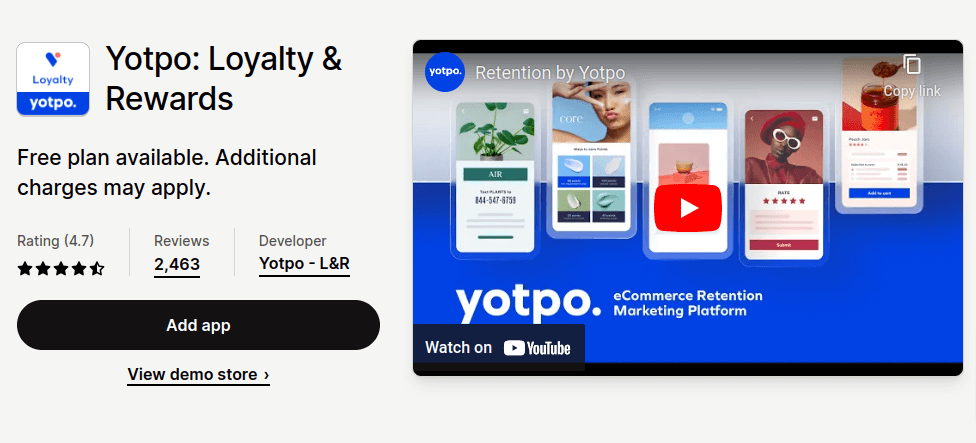 Referral Marketing App Yotpo- Loyalty and Rewards